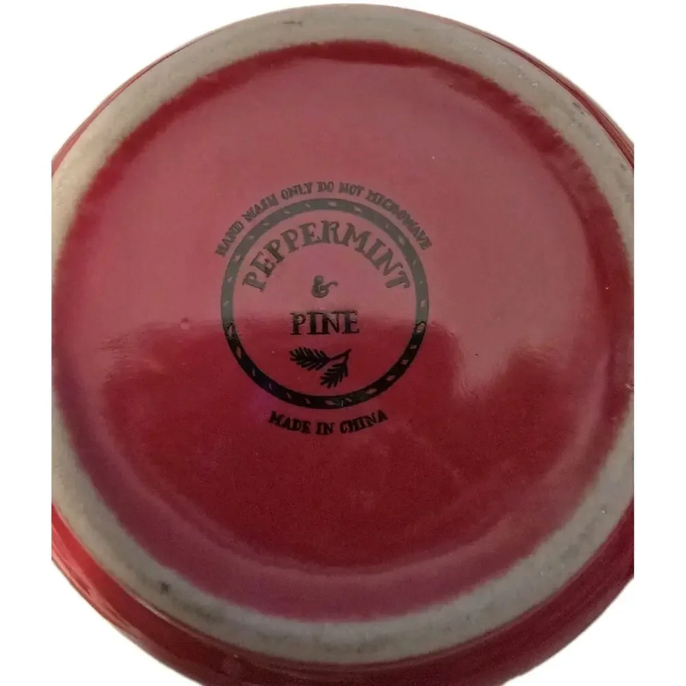 Peppermint & Pine Christmas Speckle Measuring Cups 4 piece Red